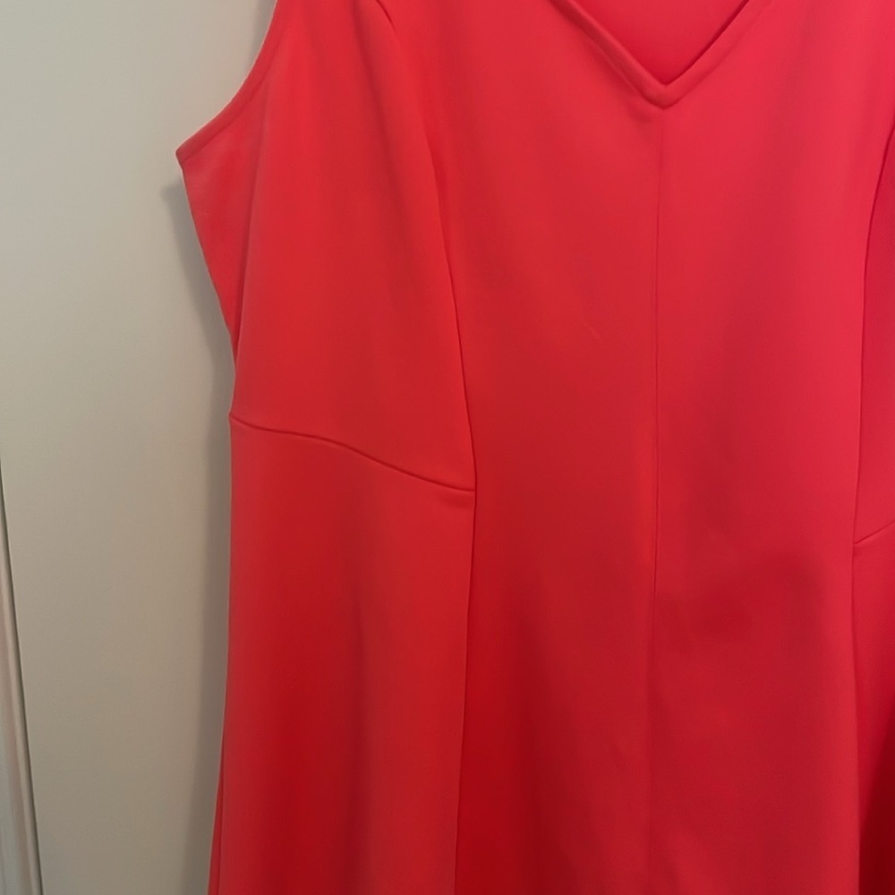 Torrid Neon Coral Peplum Sleeveless Top Women’s Size 1x - Picture 3 of 5
